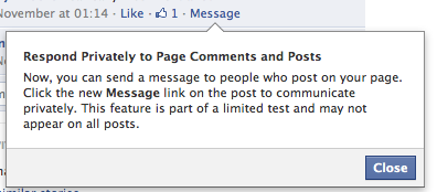 Respond Privately Facdebook