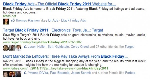 Black Friday Facebook Bing