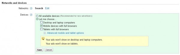 Google Adwords Settings 2