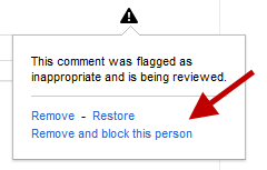 Remove And Block Option