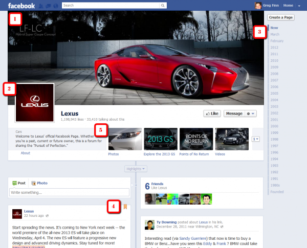 Lexus Facebook Page