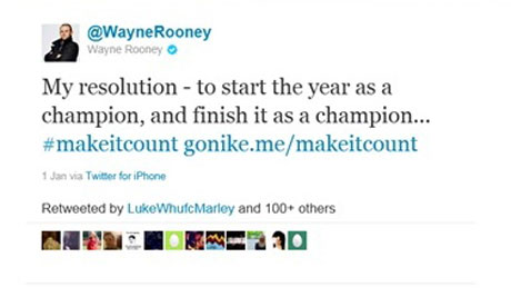 Wanye Rooney Tweet
