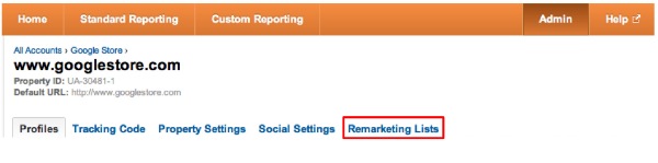 Google Analytics Remarketing