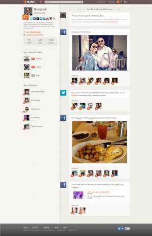 Klout Profile Page 1