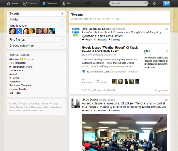 Discovery Twitter Change