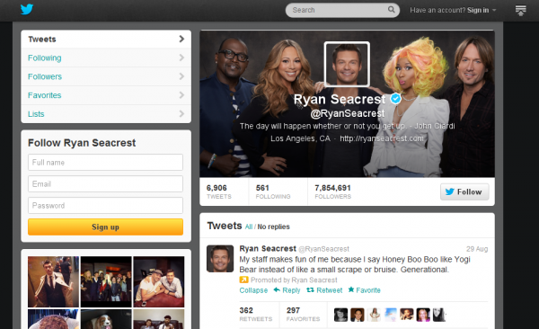 Ryan Seacrest Twitter