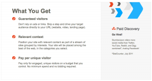 StumbleUpon Paid Discovery