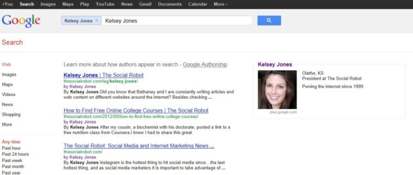 Google Authorship Results 2