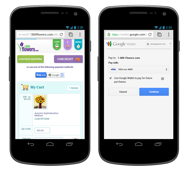 Google Wallet Mobile Checkout