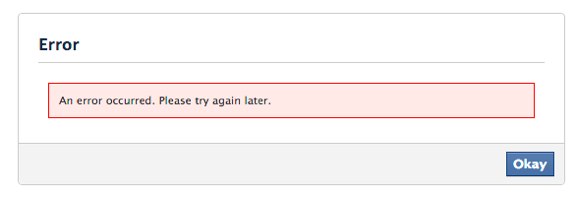 Facebook Error