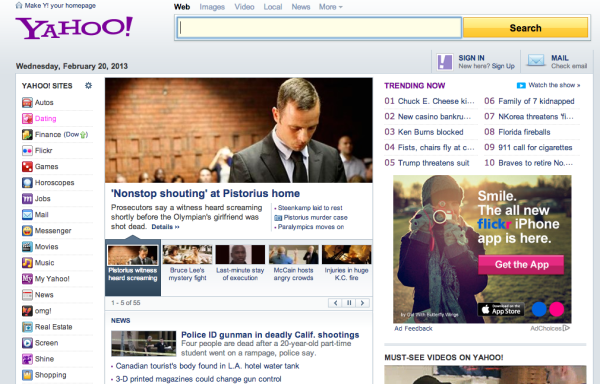 Yahoo Old Version Homepage Telegraph   Screen Shot 2013 02 20 At 6.02.49 AM 600x384 