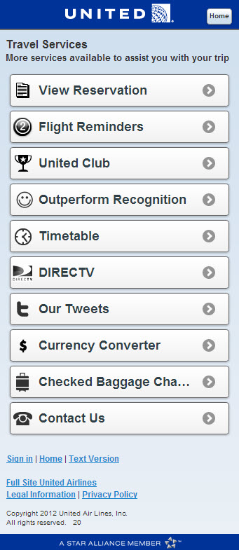 Clicking on More Options in United mobile site brings you to an option to buy a United Club pass.