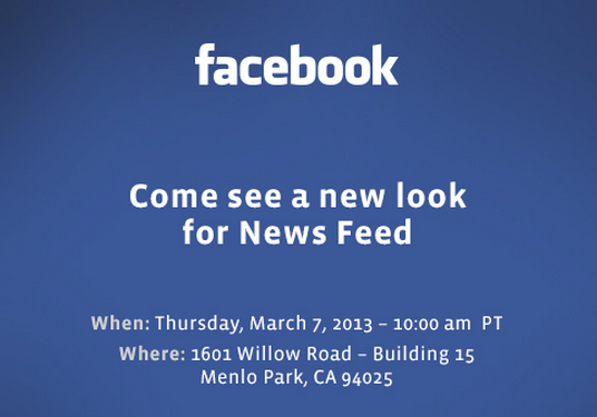 Facebook news feed press event