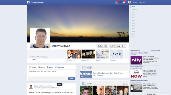 facebook profile page