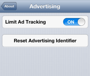 IDFA Limit Ad Tracking