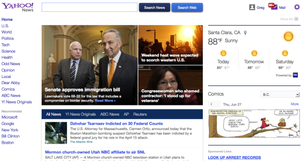 New Yahoo news