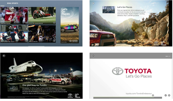 Toyota Windows 8 Ads In Apps