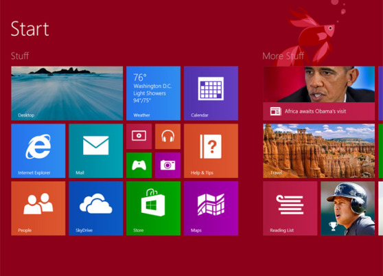 Windows 8.1 start screen