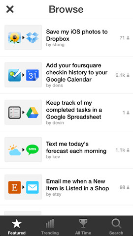 IFTTT-Screnshot