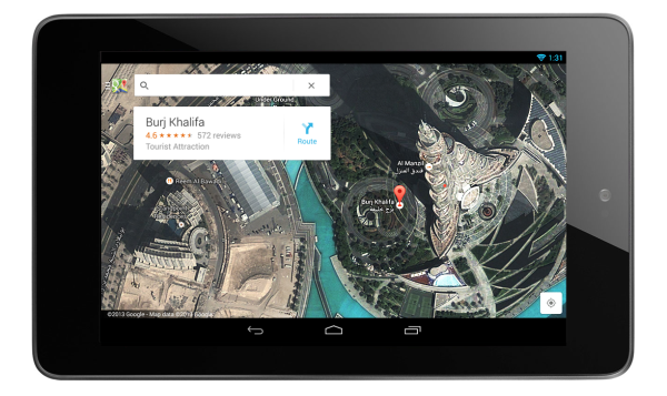 Google Maps App for tablets
