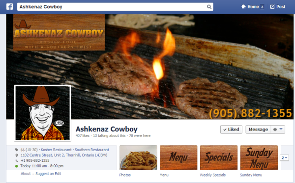 Ashkenaz Cowboy Facebook Page