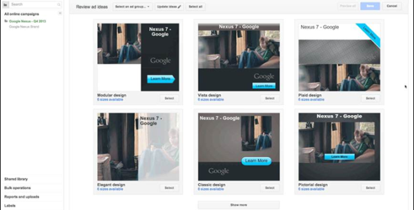 Google AdWords Ready Image Ads Display Builder