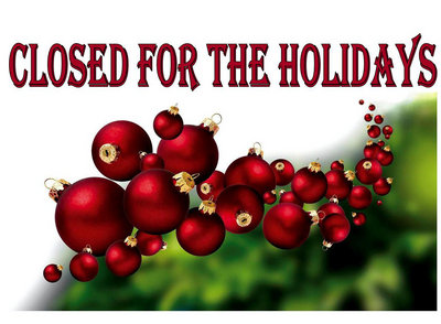 closed for the holidays