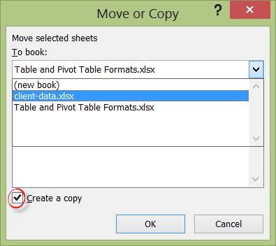 move worksheets in Excel