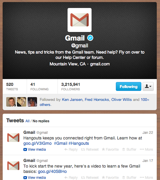 Gmail  Gmail  On Twitter