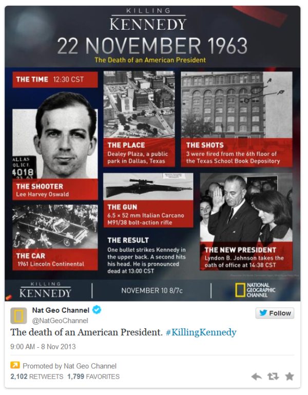 KillingKennedy Promoted Tweet Twitter TV Ads