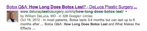 Google Authorship in Search Results