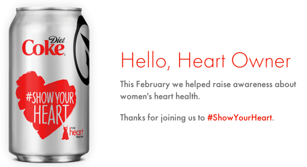 Diet Coke #ShowYourHeart Campaign