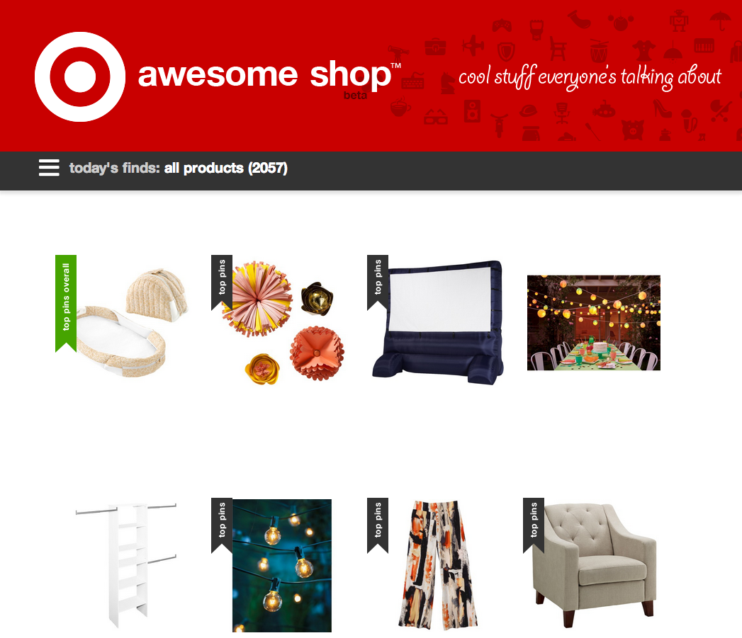 Target's Awesome Shop Features Pinterest Content