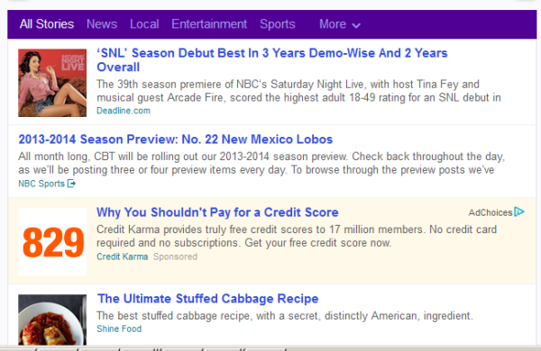 yahoo in-stream