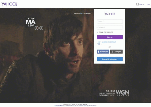 Yahoo Full Page Video Login Ads  Yahoo NewFronts