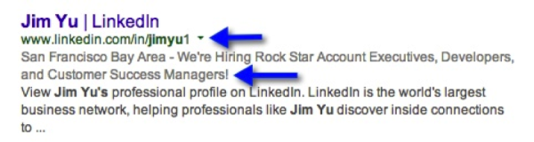 Jim Yu LinkedIn snippet