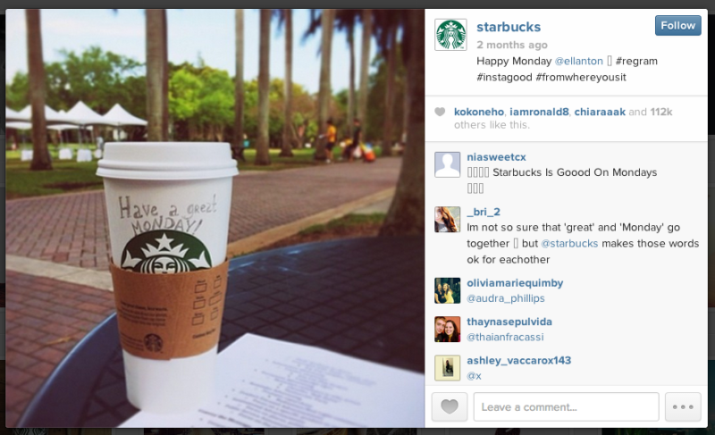 Starbucks Instagram Featuring Real Photos By Real People