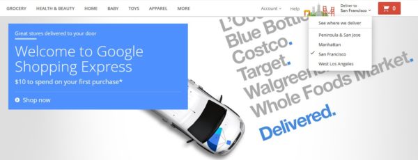 Google Shopping Express expands Manhattan West Los Angeles