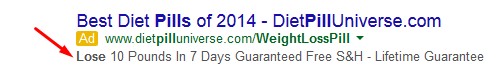 weight loss ads