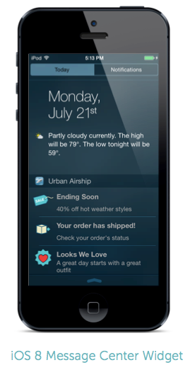 message center widget