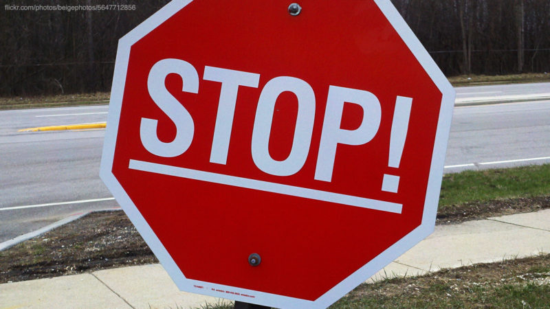 A stop sign