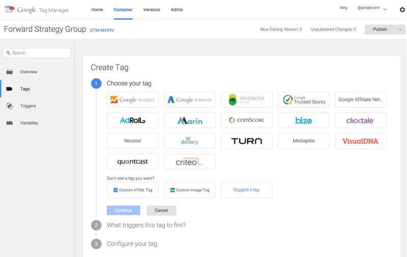 Google analytics tag manager 3rd party tags