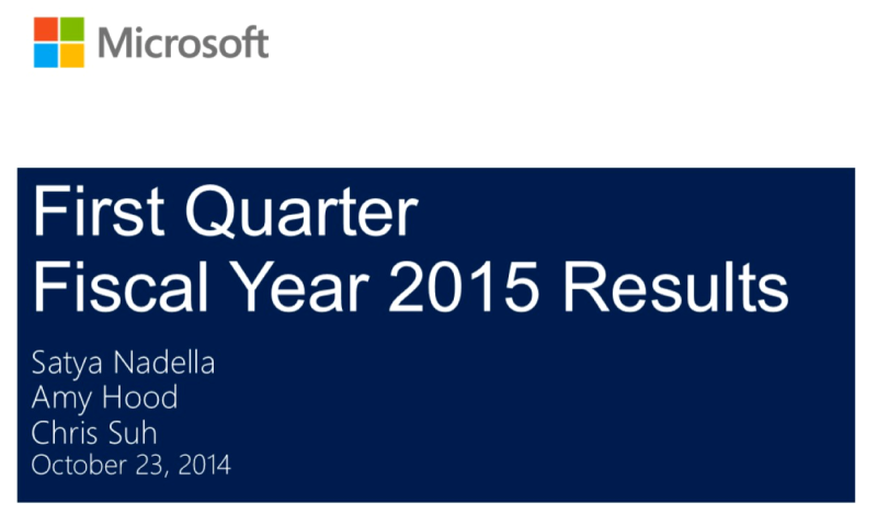 Microsoft FQ1 2015