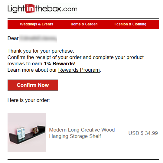 lightinthebox review product to earn reward