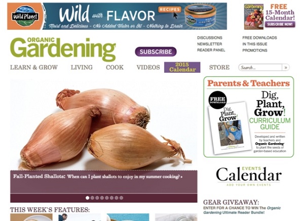 Screenshot of organicgardening.com