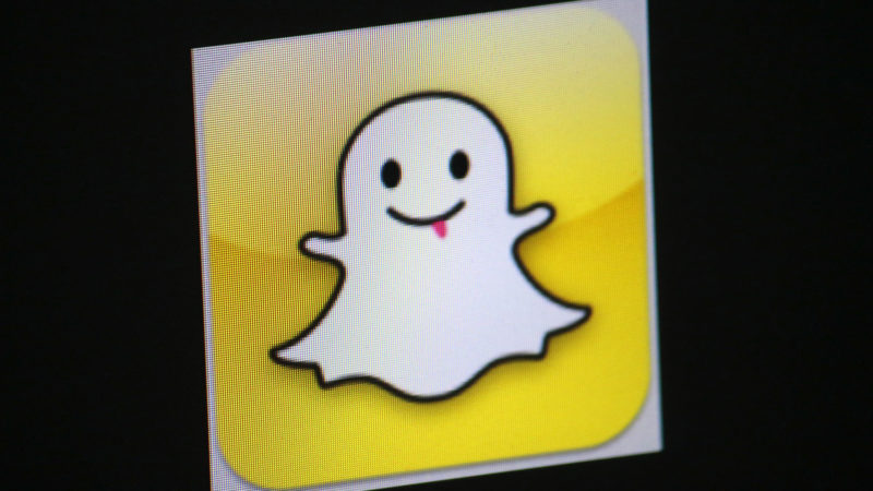 image of a screenshot of the snapchat ghost logo