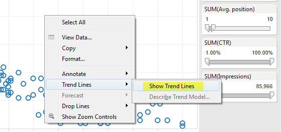 Show trendline