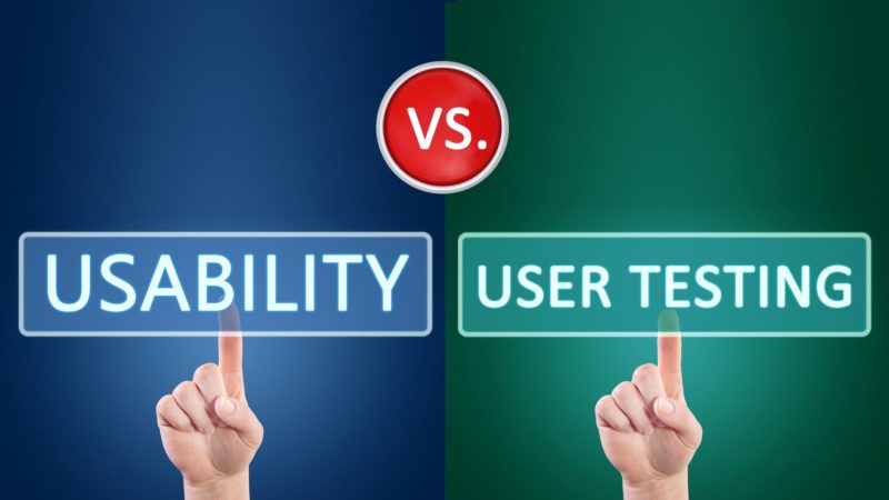 Usability testing vs. user testing - image