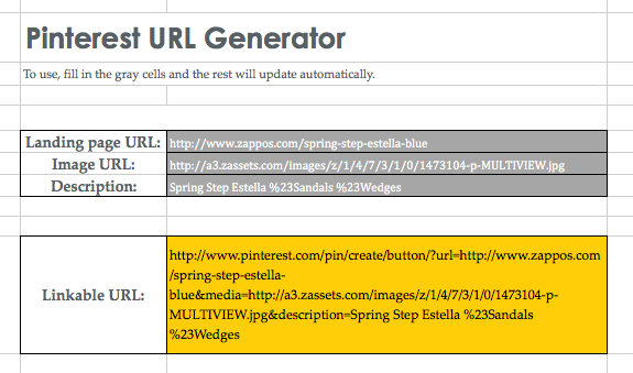 Pinterest URL generator