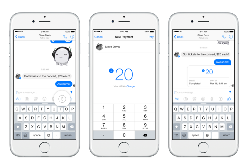 Facebook messenger payments 